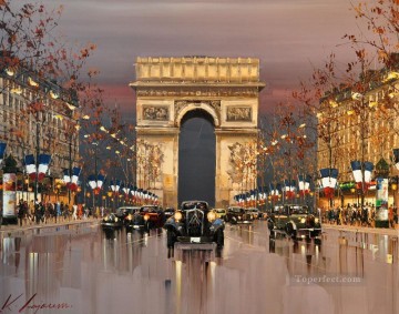 街並み Painting - 凱旋門 カル ガジューム パリ